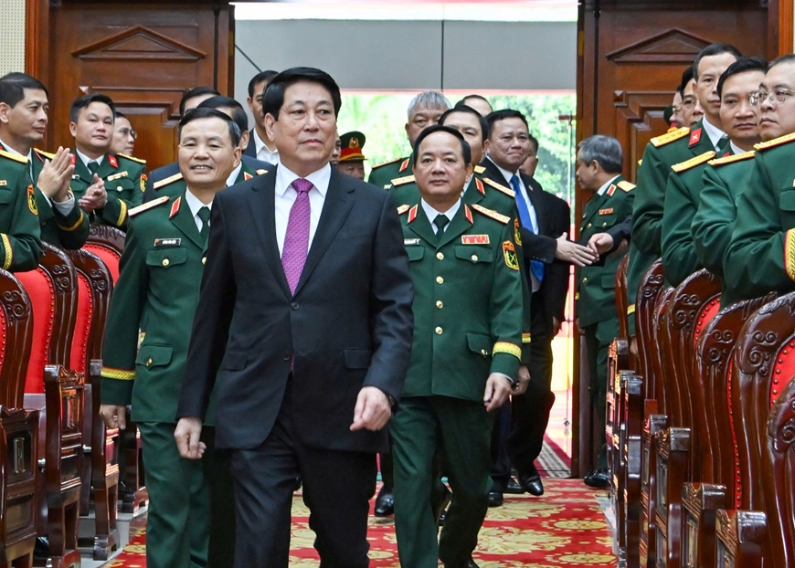 Chủ tịch nước Lương Cường dự Lễ kỷ niệm 80 năm Ngày truyền thống Lực lượng vũ trang Quân khu 3