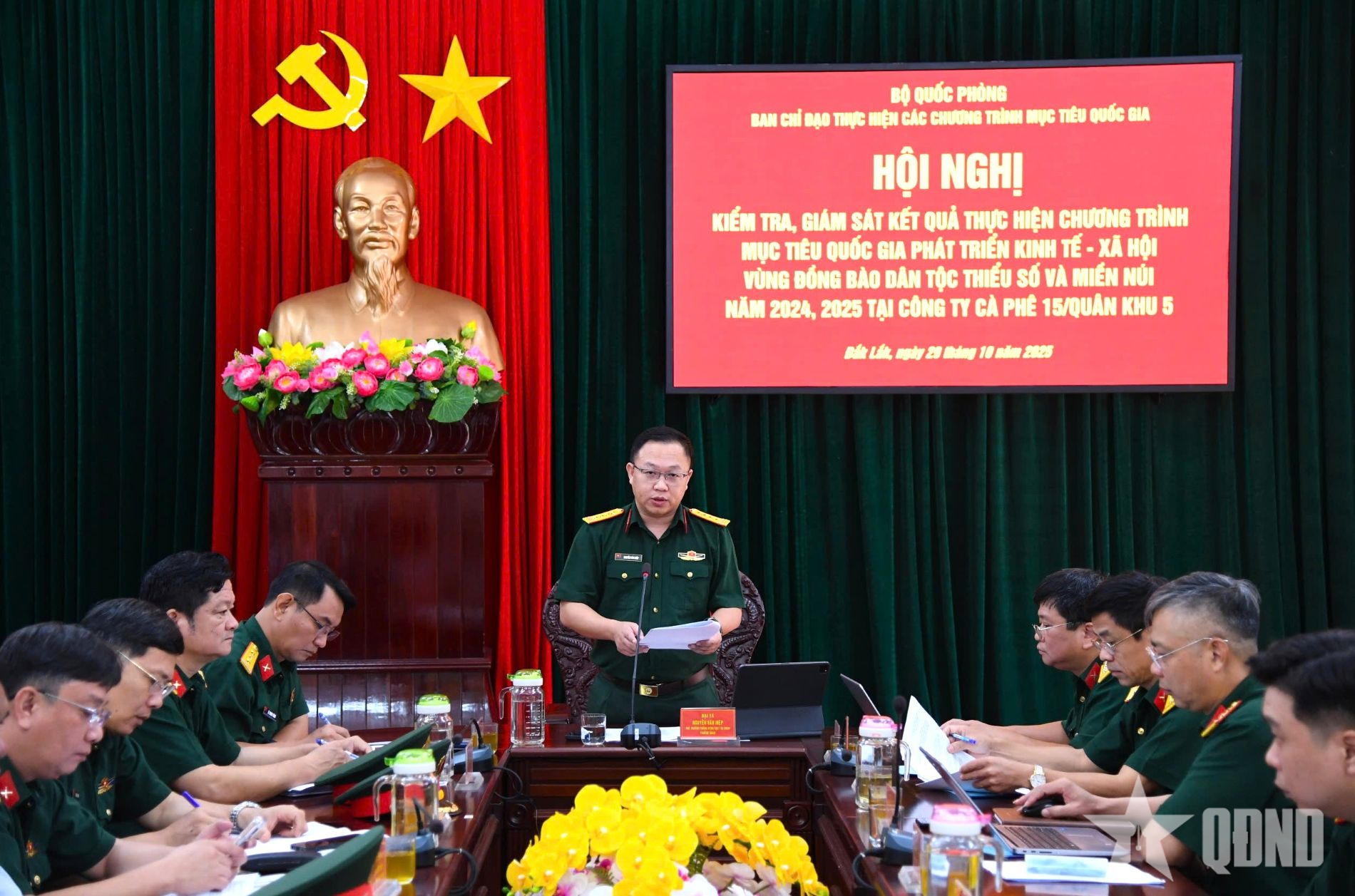 Bộ Quốc phòng kiểm tra Chương trình Mục tiêu quốc gia tại Công ty Cà phê 15 (Quân khu 5)