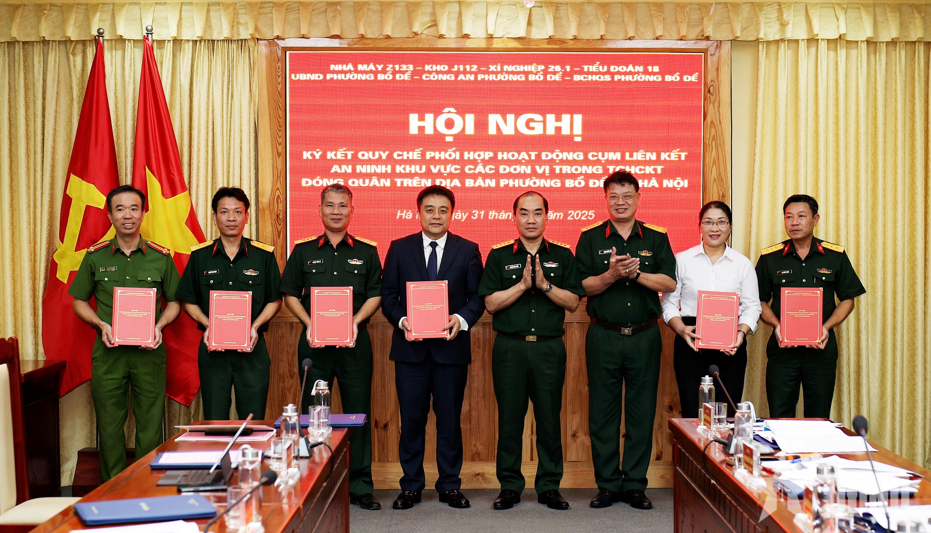 Ký kết quy chế phối hợp hoạt động Cụm liên kết an ninh khu vực các đơn vị của Tổng cục Hậu cần - Kỹ thuật