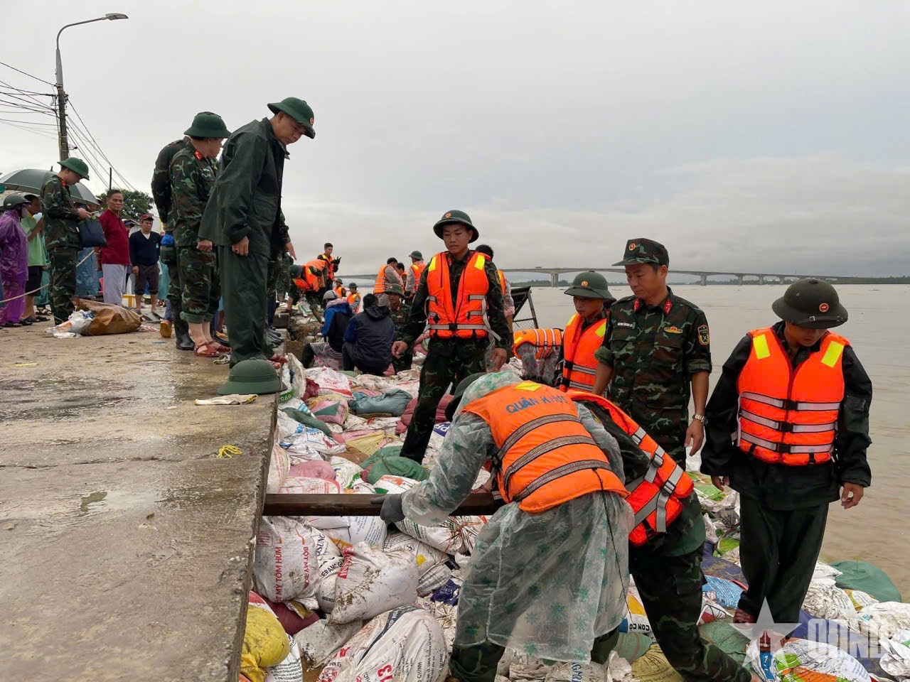 Bộ CHQS thành phố Đà Nẵng lập Sở chỉ huy tiền phương, khẩn cấp chống sạt lở bờ kè An Lương