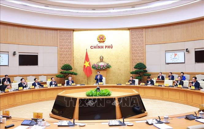 Thủ tướng Phạm Minh Chính chủ trì phiên họp Chính phủ chuyên đề về Trung tâm tài chính quốc tế tại Việt Nam