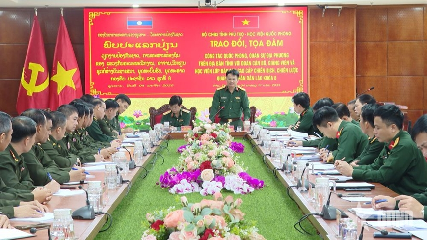 Học viện Quốc phòng: Tọa đàm về công tác quốc phòng, quân sự địa phương tại Phú Thọ