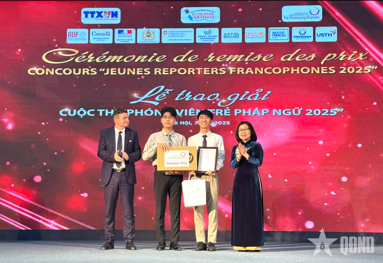 Trao giải cuộc thi “Phóng viên trẻ Pháp ngữ 2025”