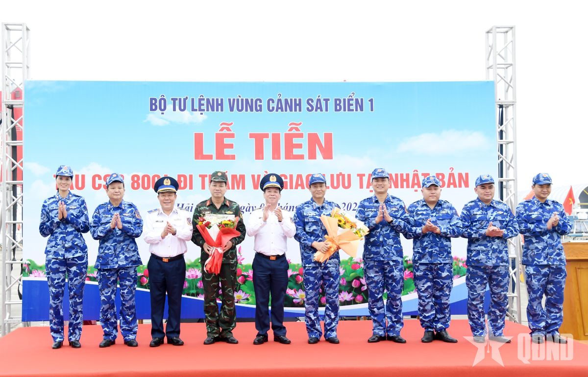 Tàu Cảnh sát biển 8004 lên đường thăm, giao lưu tại Nhật Bản