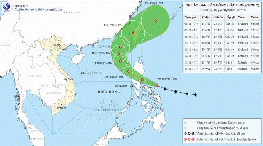 Fung-Wong m%u1EA1nh lên thành siêu bão