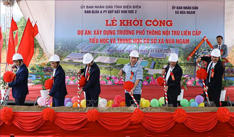 Đồng loạt khởi công các trường phổ thông nội trú liên cấp tại các xã biên giới ở 17 tỉnh, thành phố 