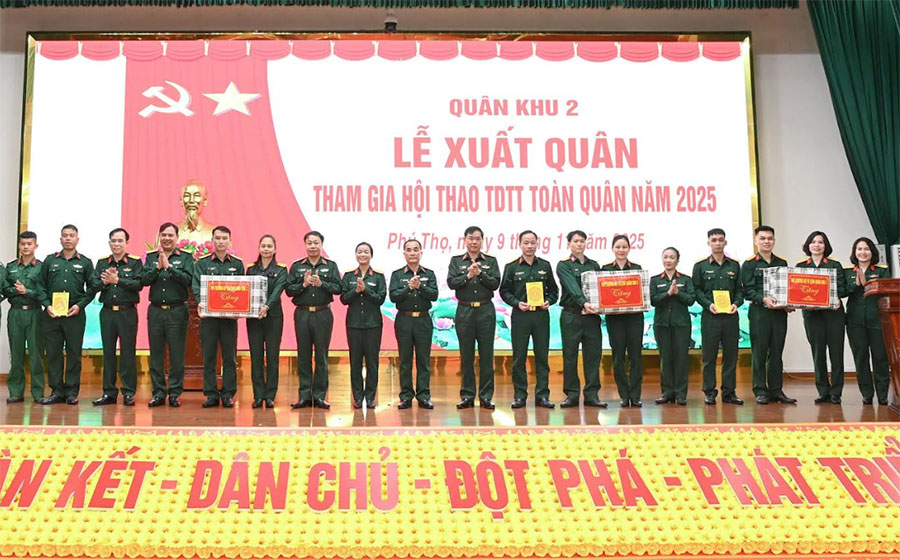 Quân khu 2 xuất quân tham gia Hội thao Thể dục thể thao toàn quân năm 2025