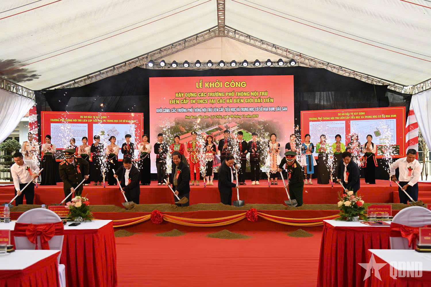 Khởi công xây dựng trường phổ thông nội trú liên cấp tại xã biên giới Lai Châu