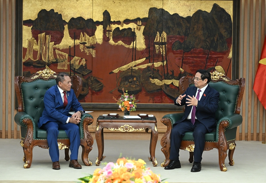 Thủ tướng Phạm Minh Chính tiếp Bộ trưởng Ngoại giao và Ngoại thương Quần đảo Solomon