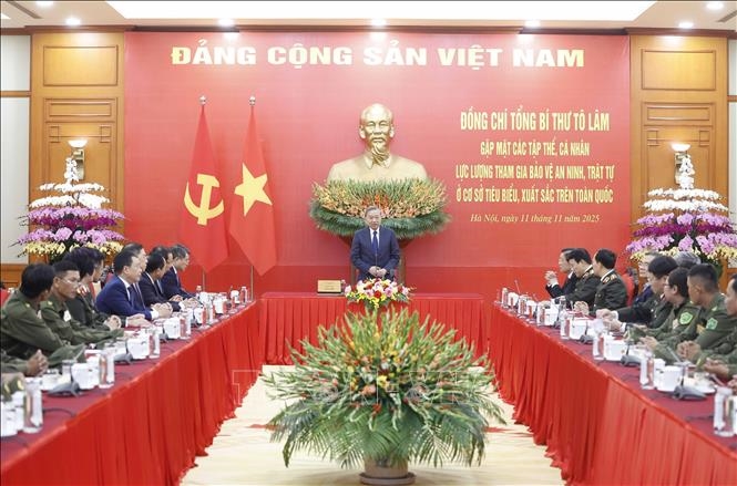Tổng Bí thư Tô Lâm gặp mặt các tập thể, cá nhân tham gia bảo vệ an ninh, trật tự ở cơ sở tiêu biểu, xuất sắc