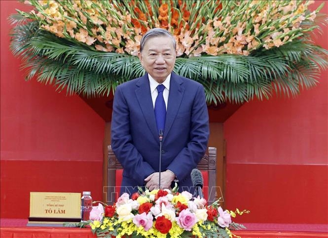 Tổng Bí thư Tô Lâm gặp mặt các tập thể, cá nhân tham gia bảo vệ an ninh, trật tự ở cơ sở tiêu biểu, xuất sắc