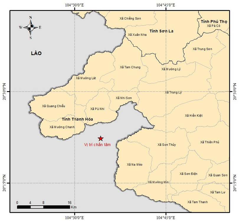 Lào, Myanmar ghi nhận nhiều trận động đất nhẹ liên tiếp