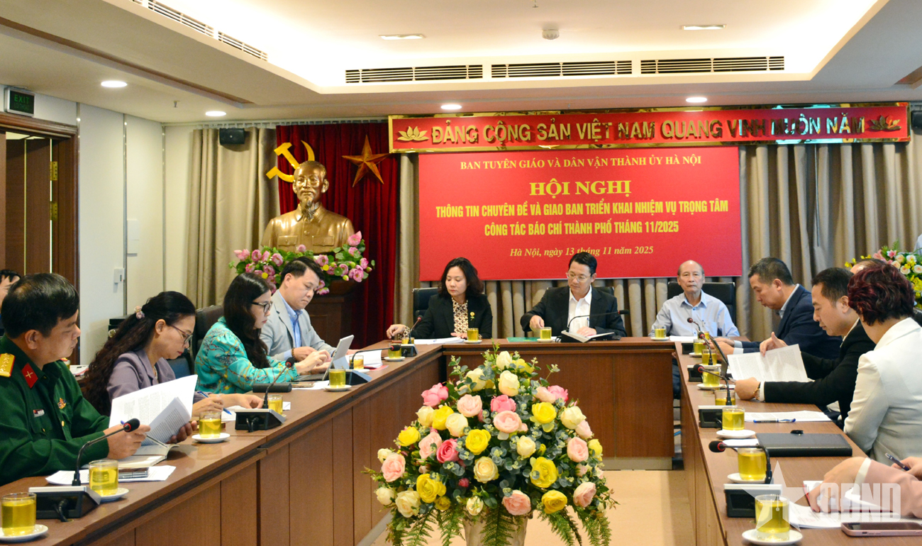 Triển khai nhiệm vụ trọng tâm công tác báo chí thành phố Hà Nội tháng 11-2025