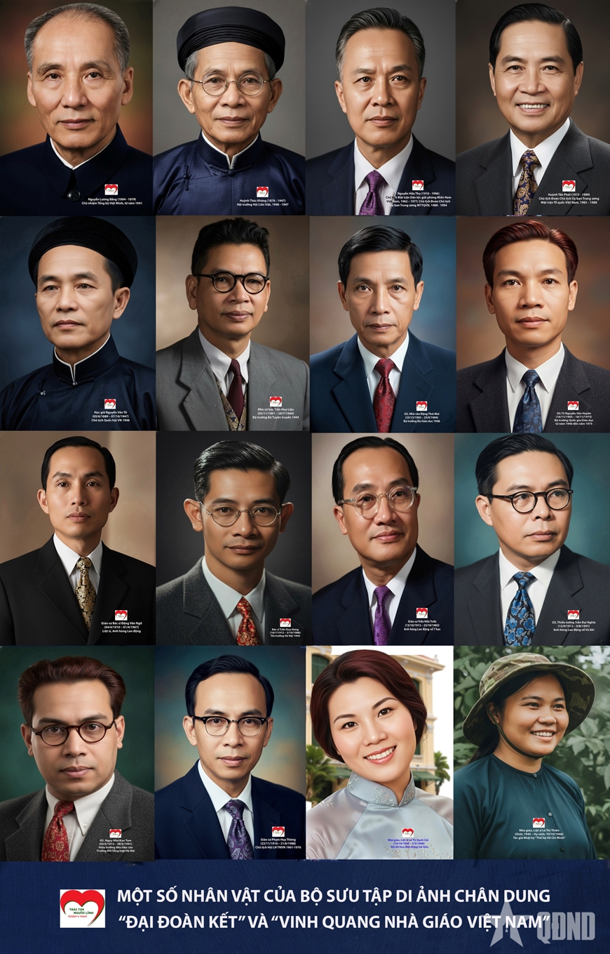 Trao tặng bộ sưu tập di ảnh chân dung “Đại đoàn kết” và “Vinh quang nhà giáo Việt Nam”