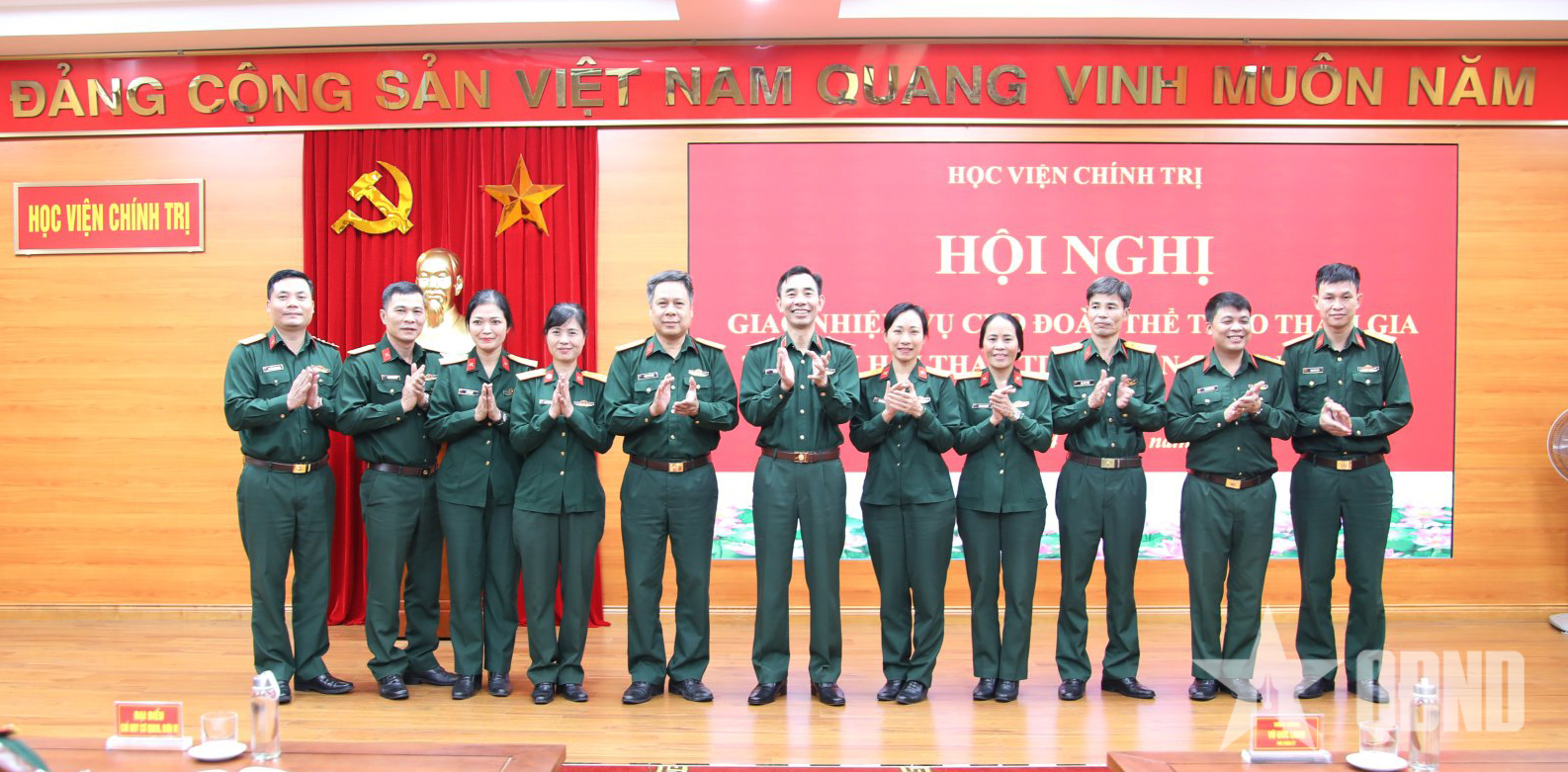 Học viện Chính trị giao nhiệm vụ cho các đội tuyển tham gia Hội thao thể dục thể thao toàn quân năm 2025