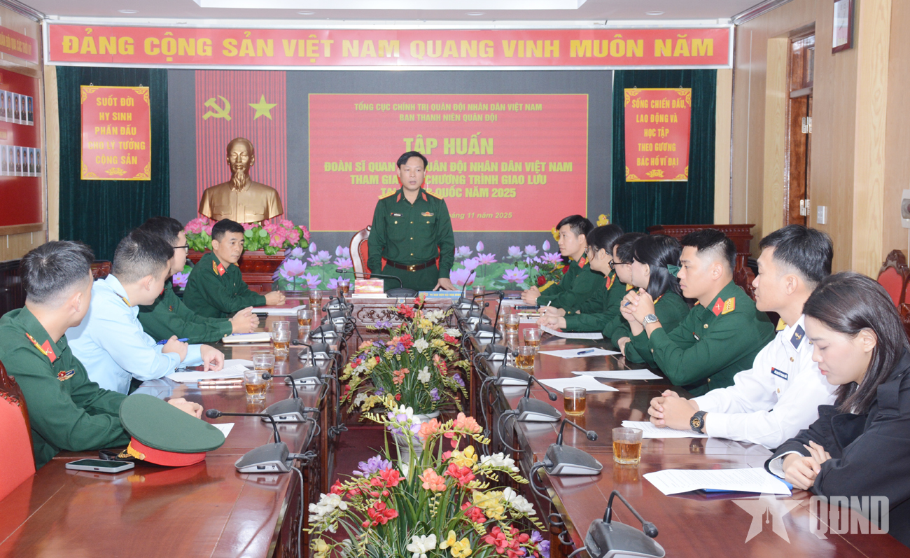 Ban Thanh niên Quân đội tập huấn đoàn sĩ quan trẻ Quân đội tham gia giao lưu tại Trung Quốc năm 2025