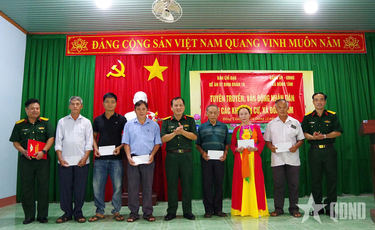 Binh đoàn 16 đẩy mạnh tuyên truyền Đề án 57 tại các thôn, ấp

