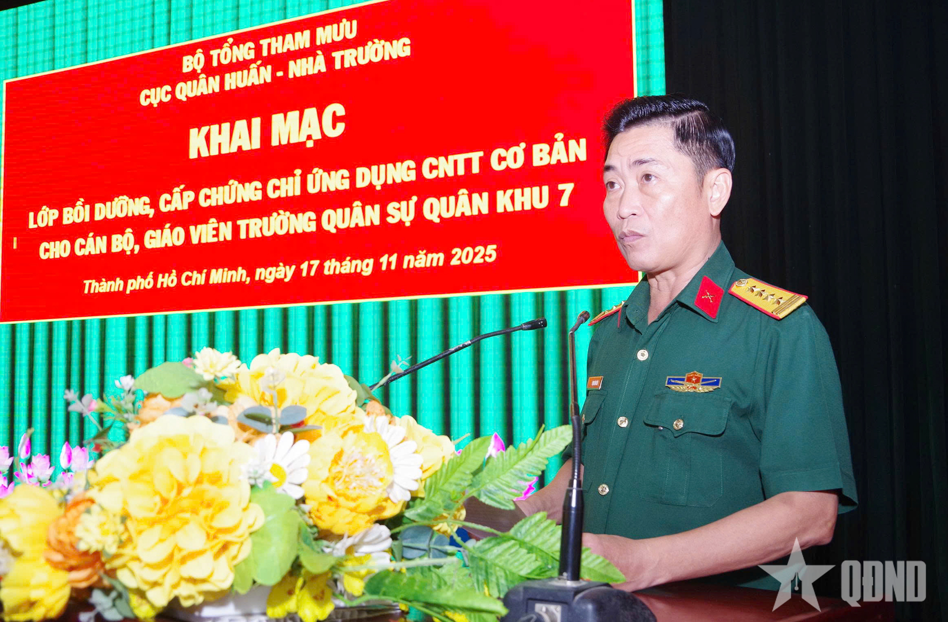 Trường Quân sự Quân khu 7 bồi dưỡng ứng dụng công nghệ thông tin cho cán bộ, giáo viên 