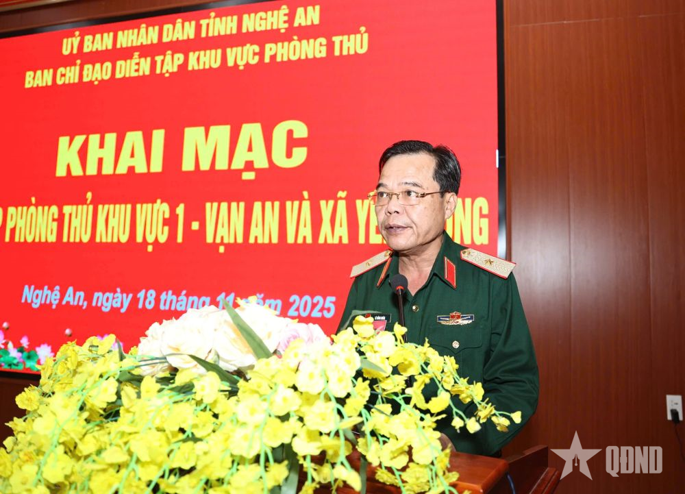 Nghệ An: Khai mạc diễn tập Ban chỉ huy Phòng thủ khu vực 1 - Vạn An và xã Yên Trung