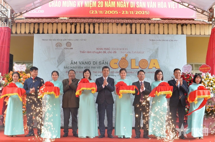 Triển lãm "Âm vang di sản - Sắc màu di sản văn hóa phi vật thể Cổ Loa"