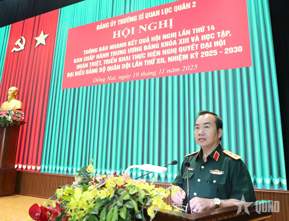 Đảng ủy Trường Sĩ quan Lục quân 2 thông báo kết quả Hội nghị Trung ương lần thứ 14