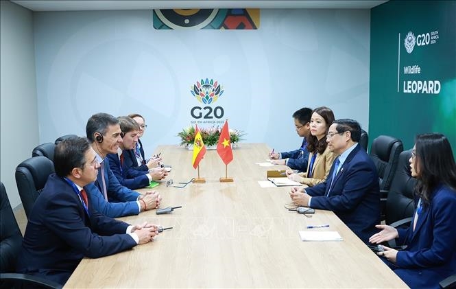 Thủ tướng Phạm Minh Chính gặp song phương lãnh đạo Hàn Quốc, Ấn Độ, Tây Ban Nha, UAE