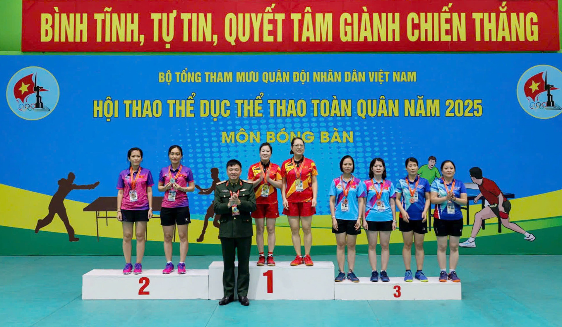 Hội thao thể dục thể thao toàn quân năm 2025: Môn bóng bàn hạ màn