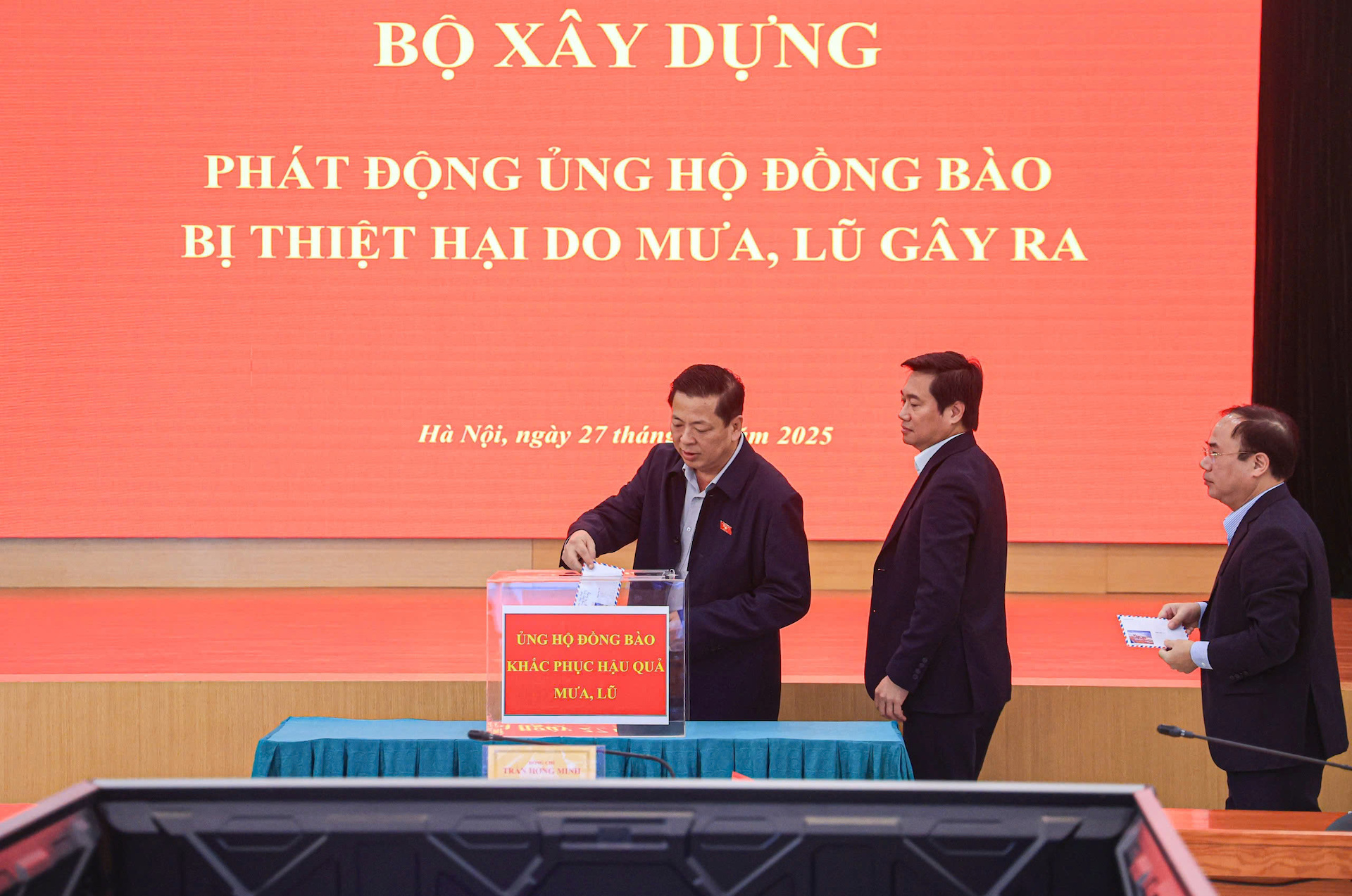 Bộ Xây dựng phát động ủng hộ đồng bào bị thiệt hại do mưa, lũ 
