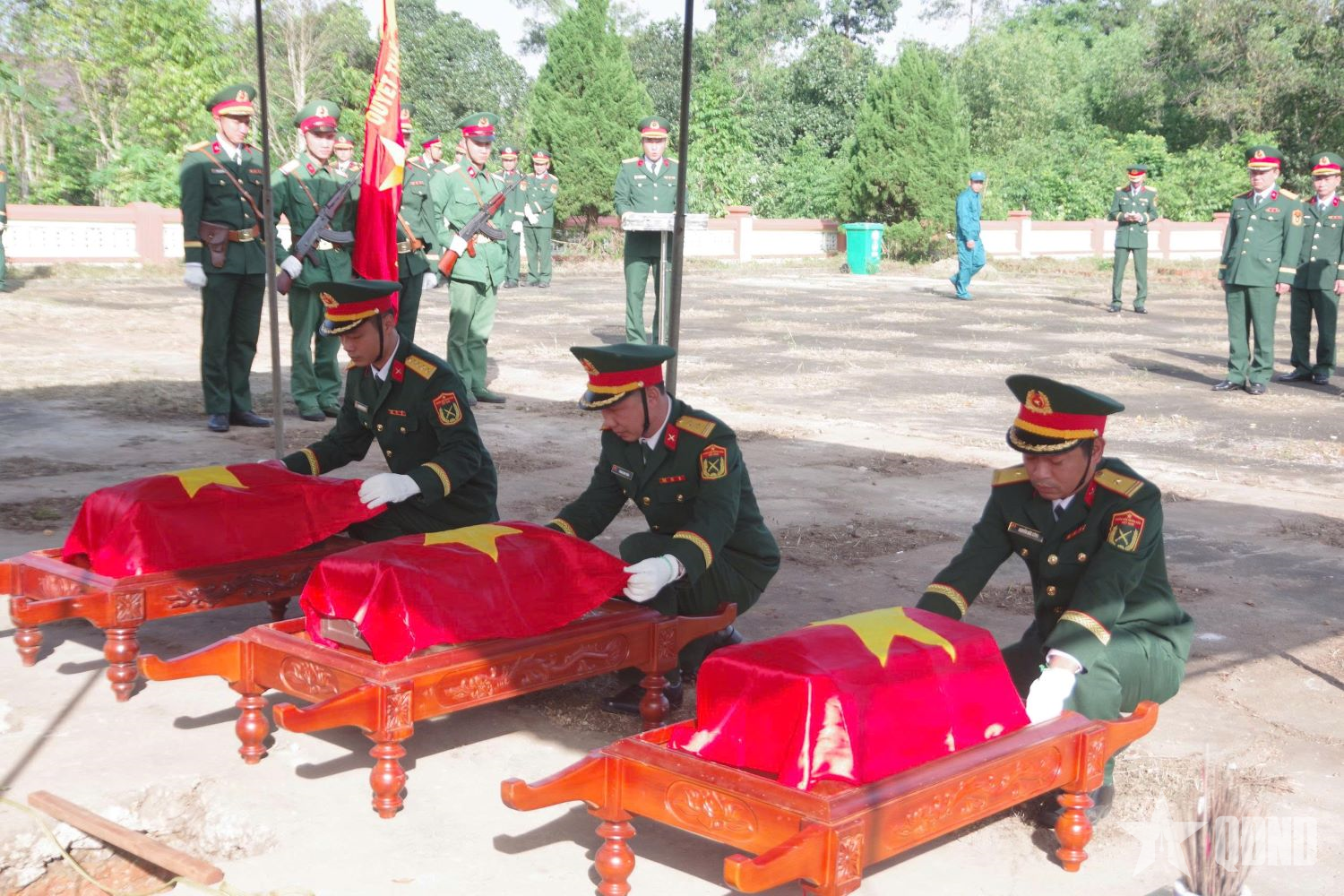 Quảng Trị: Truy điệu, an táng 3 hài cốt liệt sĩ