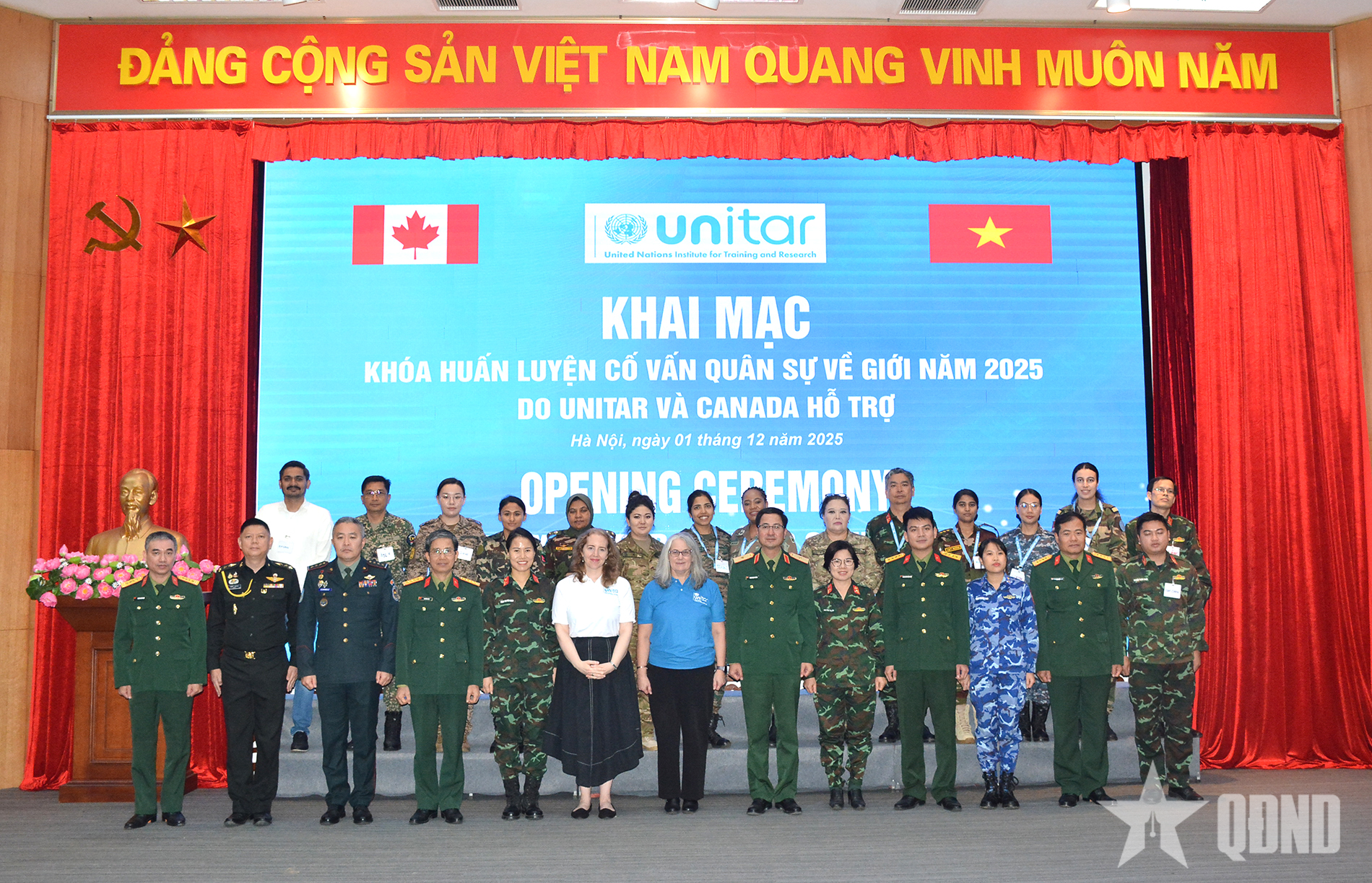 Khai mạc khóa huấn luyện cố vấn quân sự về giới do UNITAR và Canada hỗ trợ