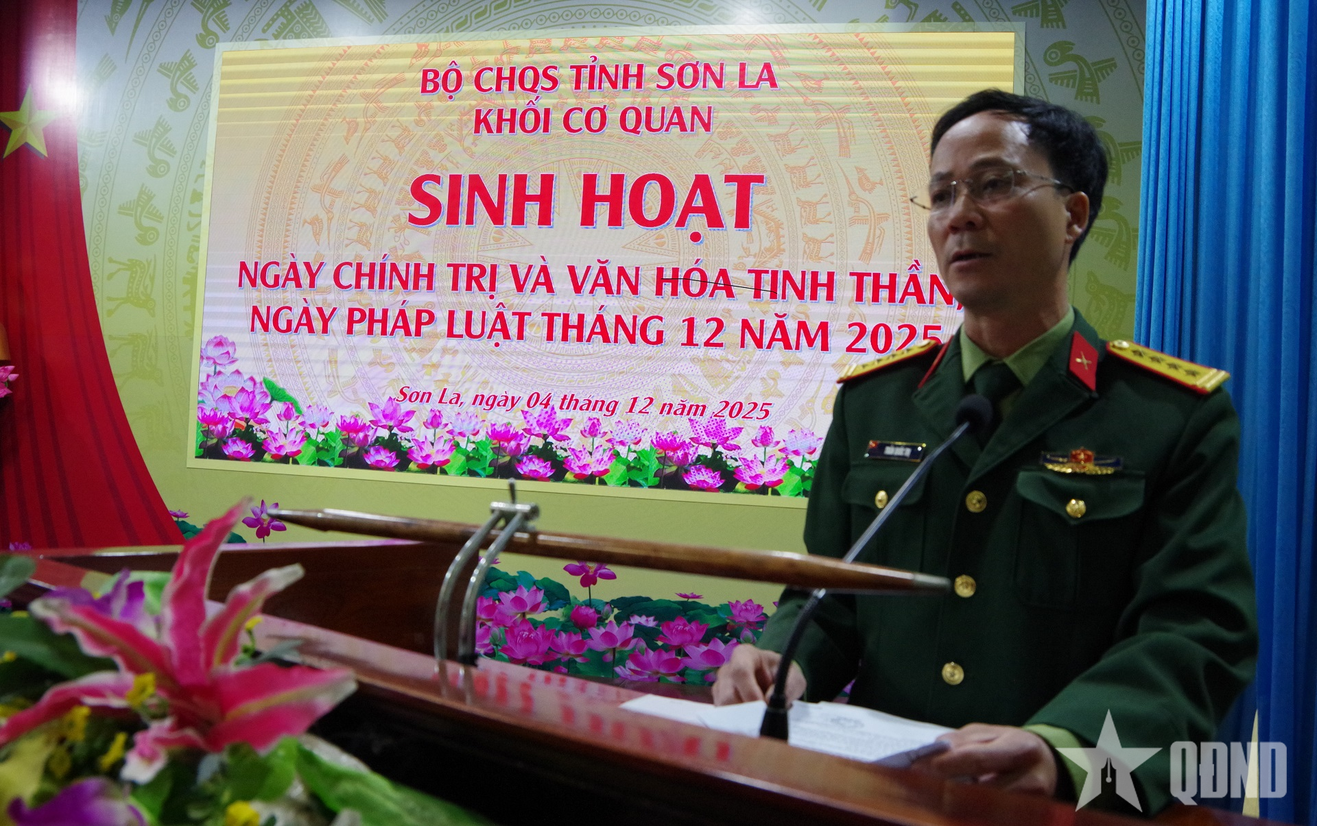 Dân chủ, cởi mở khi sinh hoạt chính trị, văn hóa, pháp luật ở cơ quan Bộ CHQS tỉnh Sơn La