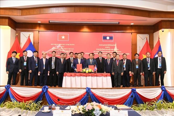 Hội nghị song phương cấp Bộ trưởng giữa Bộ Công an Việt Nam và Bộ Công an Lào

