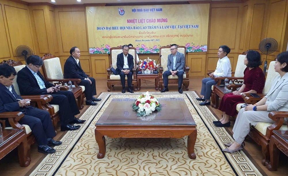 Đoàn Hội Nhà báo Lào thăm và làm việc tại Việt Nam: Thắt chặt quan hệ hợp tác truyền thông
