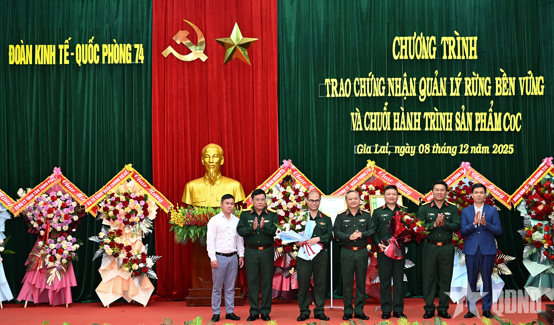 Đoàn Kinh tế - Quốc phòng 74 (Binh đoàn 15) được trao chứng nhận quản lý rừng bền vững