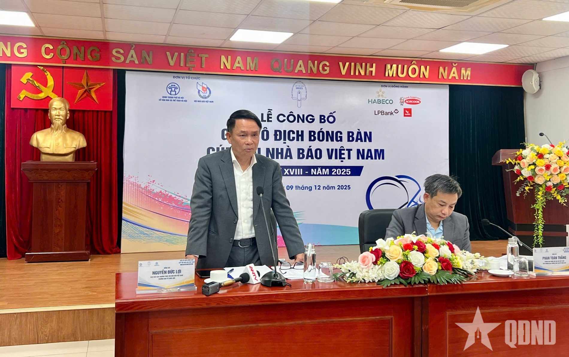 Giải vô địch Bóng bàn Cúp Hội Nhà báo Việt Nam 2025 chính thức khởi động