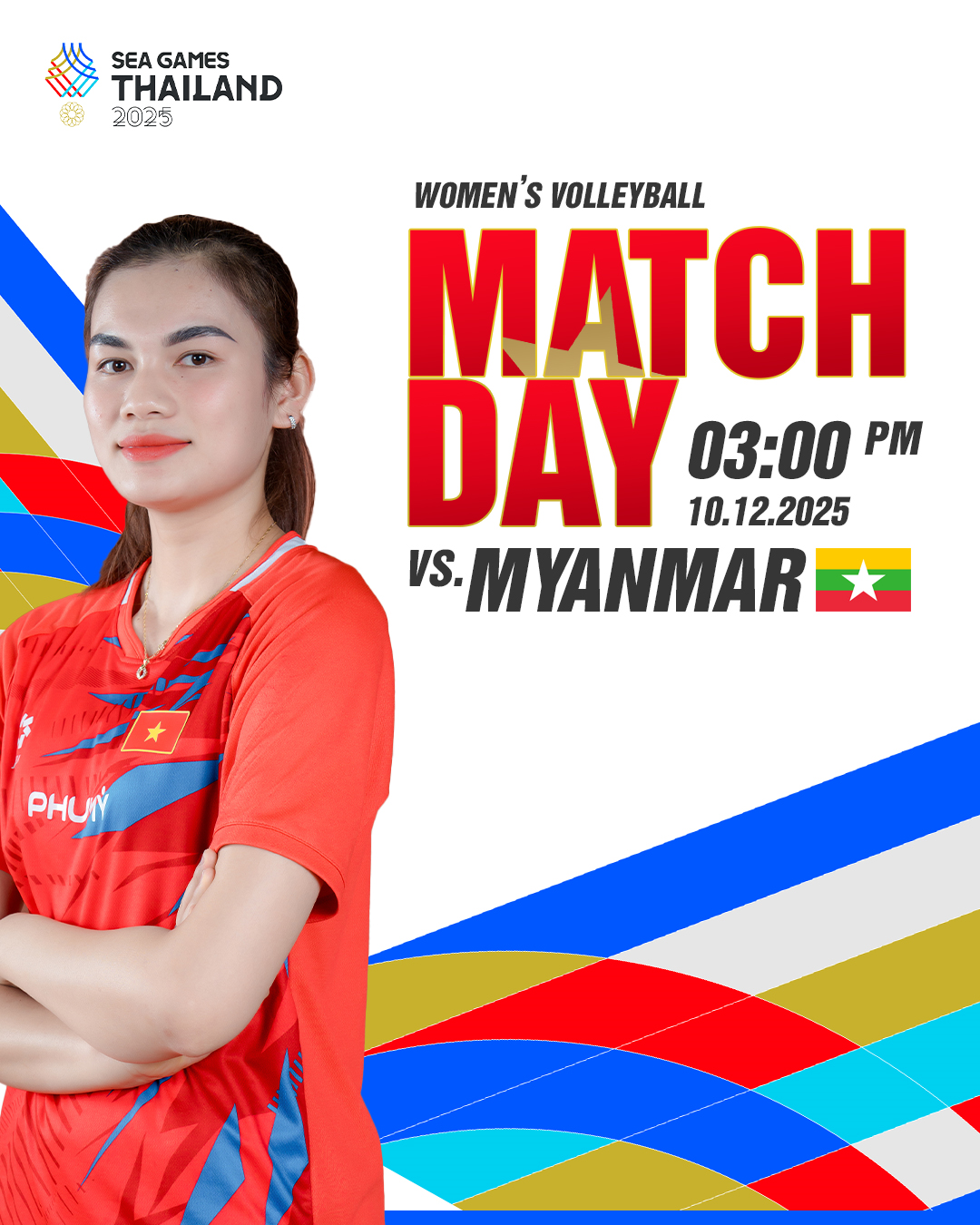 Link xem trực tiếp bóng chuyền nữ Việt Nam và Myanmar, vòng bảng SEA Games 33