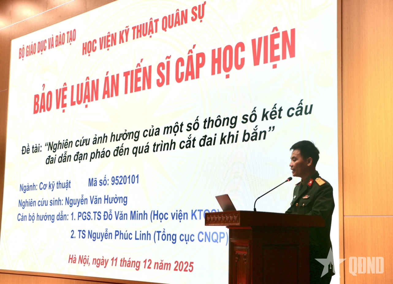 Học viện Kỹ thuật Quân sự tổ chức bảo vệ luận án tiến sĩ thứ 600
