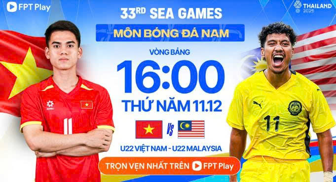 Link xem trực tiếp U22 Việt Nam và U22 Malaysia tại SEA Games 33