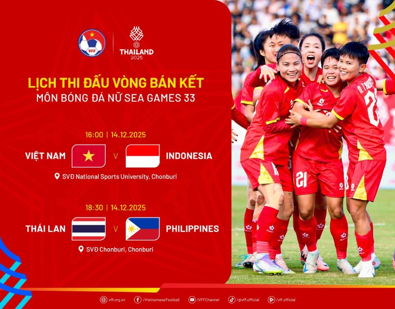 Link xem trực tiếp nữ Việt Nam và nữ Indonesia tại SEA Games 33