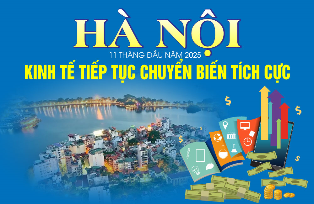 Kinh tế 11 tháng năm 2025 của Hà Nội tiếp tục chuyển biến tích cực
