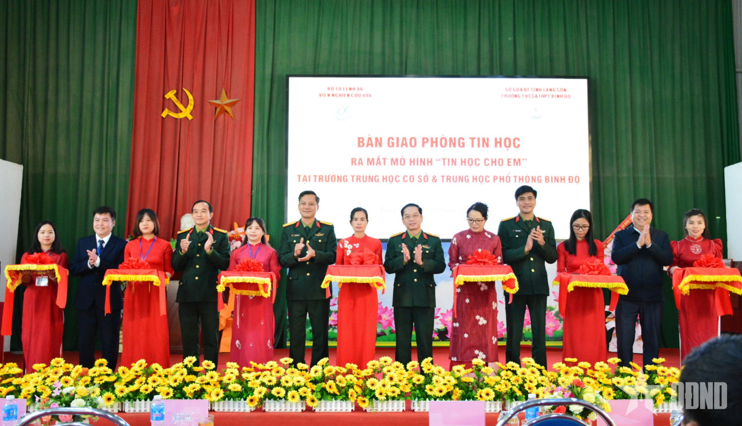 Viện nghiên cứu 486 (Bộ tư lệnh 86) ra mắt mô hình “Tin học cho em” tại tỉnh Lạng Sơn