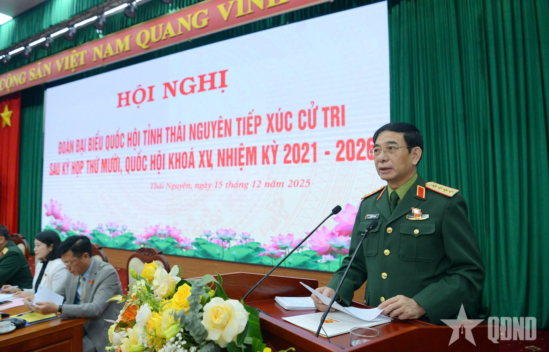 Đại tướng Phan Văn Giang tiếp xúc cử tri tỉnh Thái Nguyên sau Kỳ họp thứ mười, Quốc hội khóa XV