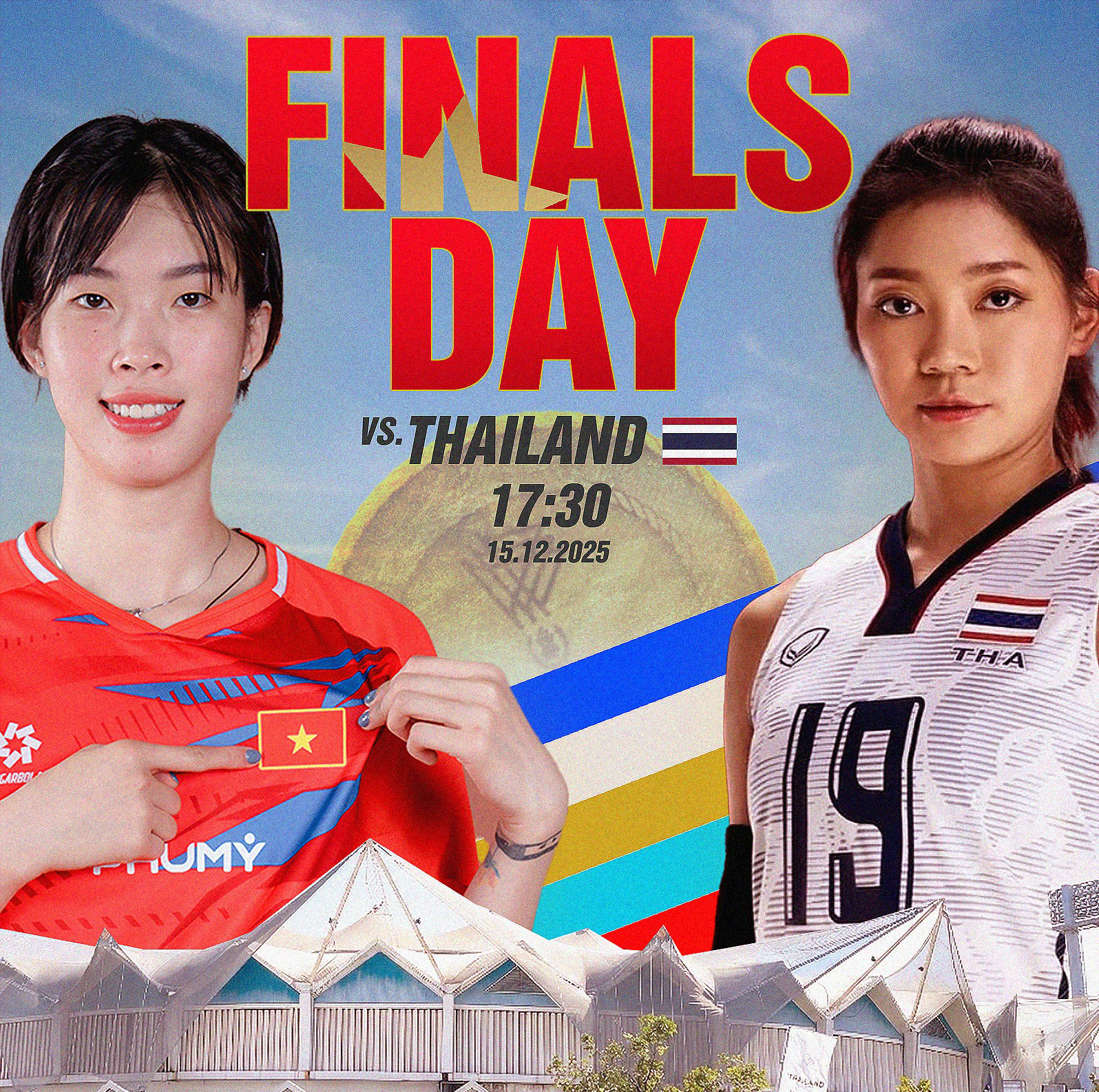 Link xem trực tiếp bóng chuyền nữ Việt Nam và Thái Lan, chung kết SEA Games 33

