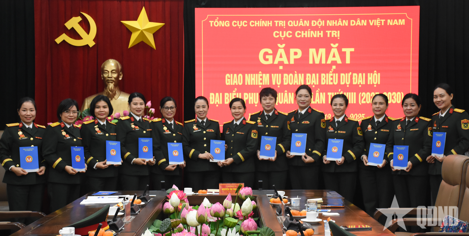 Gặp mặt, giao nhiệm vụ Đoàn đại biểu Cơ quan Tổng cục Chính trị dự Đại hội đại biểu Phụ nữ Quân đội lần thứ VIII