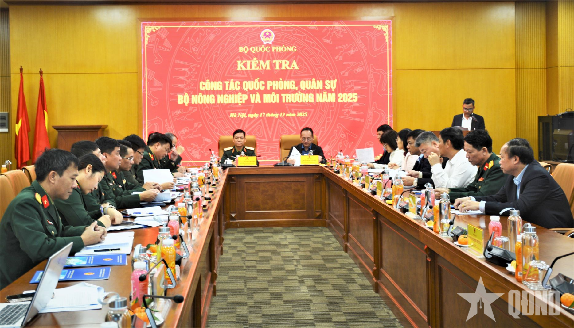 Bộ Quốc phòng kiểm tra công tác quốc phòng, quân sự tại Bộ Nông nghiệp và Môi trường