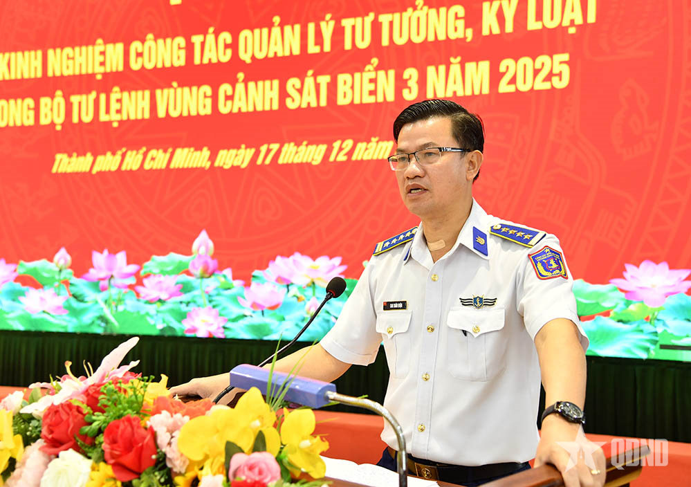 Bộ tư lệnh Vùng Cảnh sát biển 3: Công tác nắm, dự báo, định hướng và giải quyết tư tưởng được triển khai chặt chẽ, đúng quy trình 