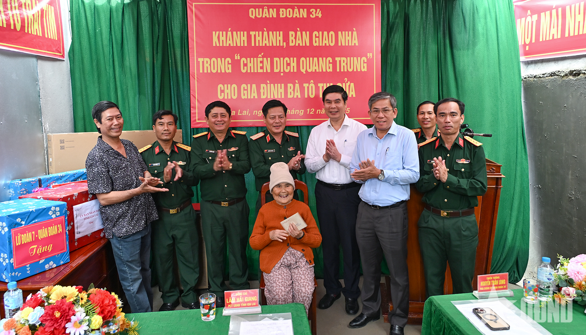 Quân đoàn 34: Bàn giao căn nhà đầu tiên cho nhân dân trong “Chiến dịch Quang Trung”