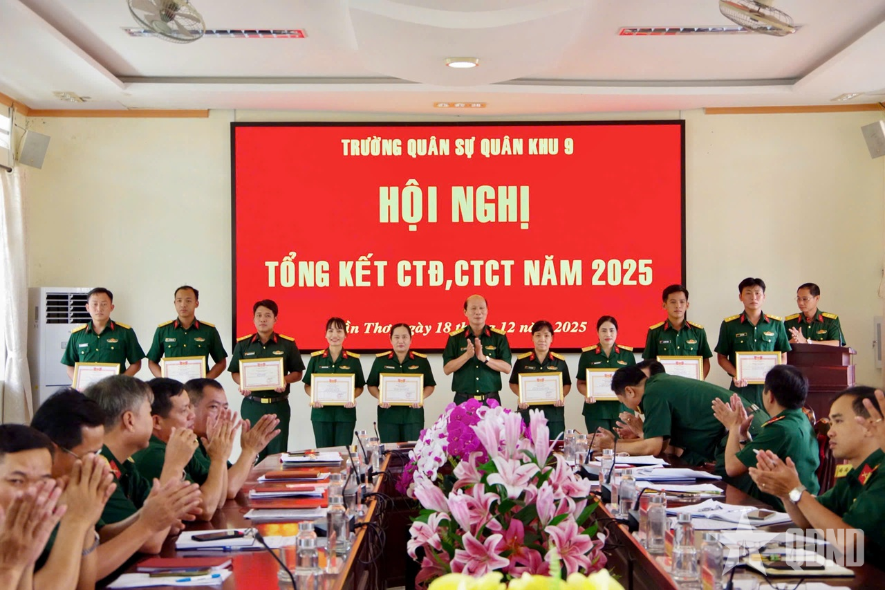 Trường Quân sự Quân khu 9: Hoạt động công tác Đảng, công tác chính trị được triển khai toàn diện, đồng bộ