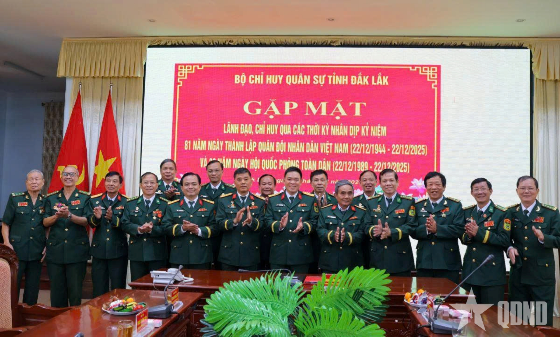 Bộ CHQS tỉnh Đắk Lắk gặp mặt kỷ niệm Ngày thành lập Quân đội nhân dân Việt Nam