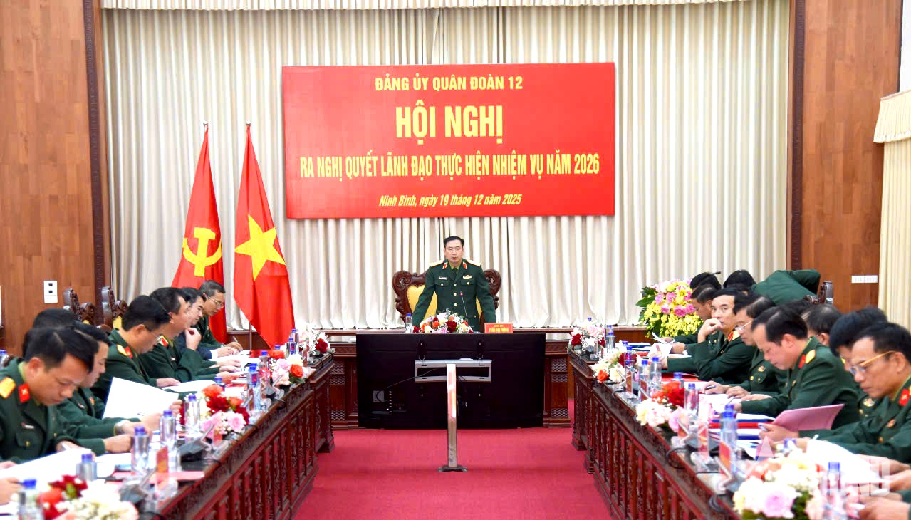 Đảng ủy Quân đoàn 12 ra nghị quyết lãnh đạo thực hiện nhiệm vụ năm 2026